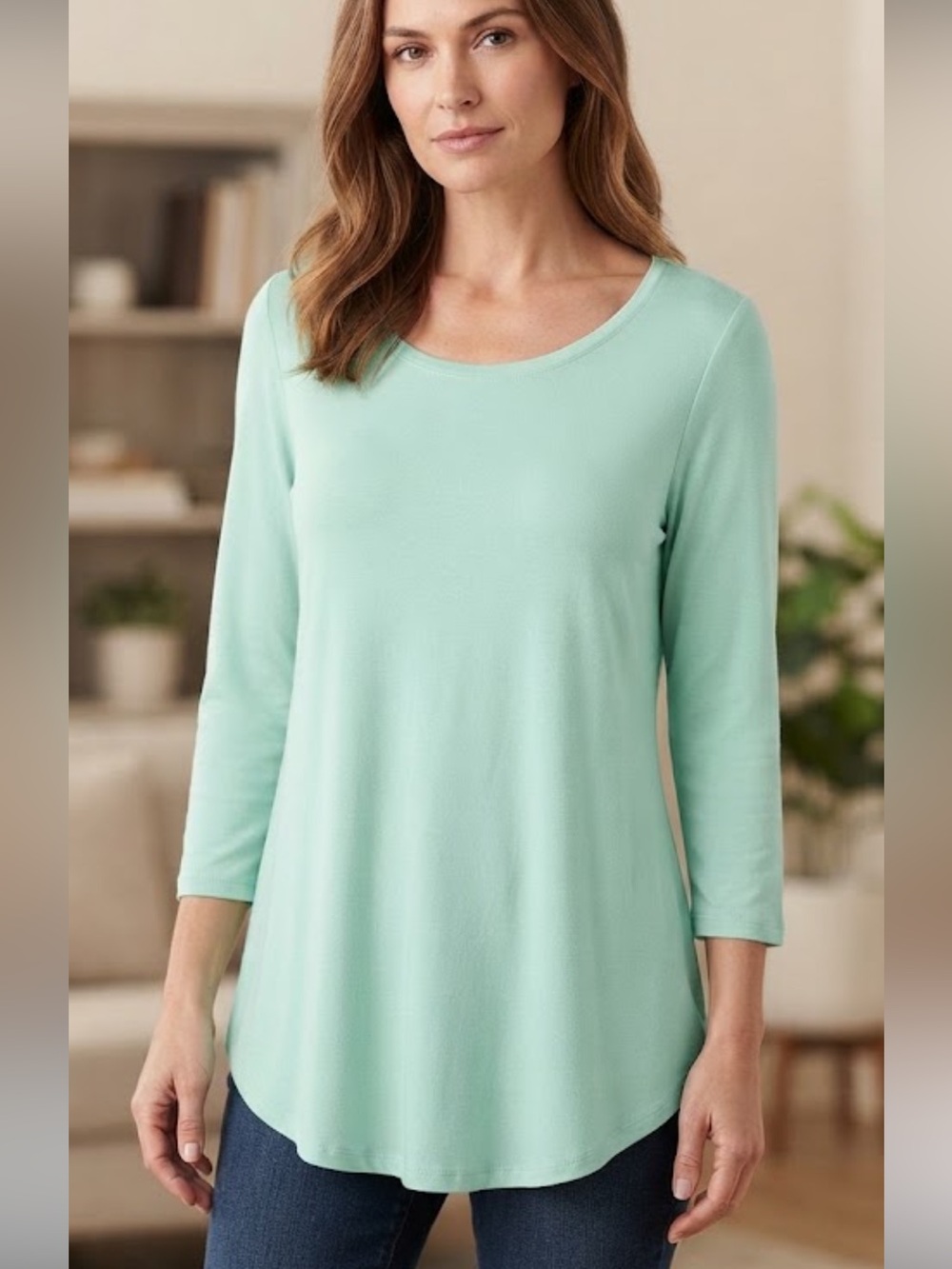 JM collection women's shirt green size L
